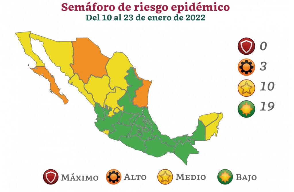Guerrero se mantiene en color verde del Semáforo Epidemiológico COVID-19