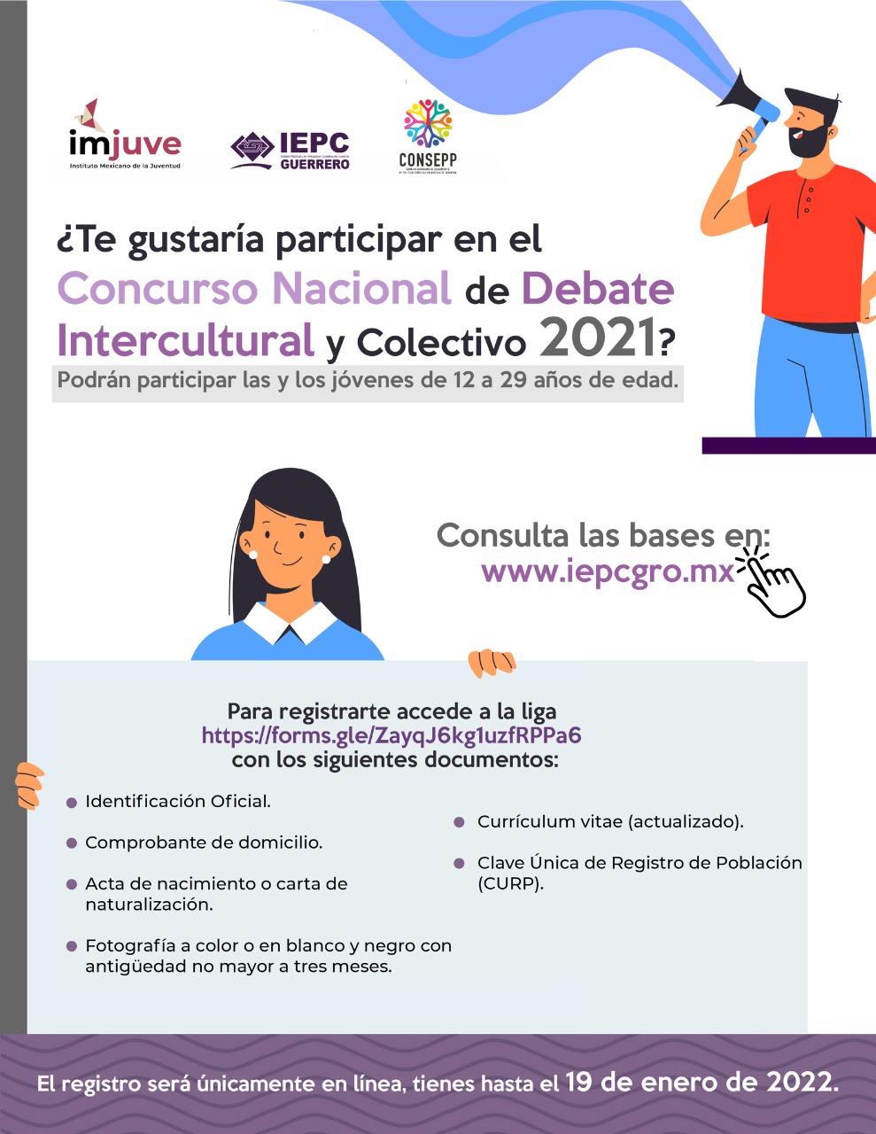 Invita el IEPCGRO a la niñez y juventud a participar en el concurso de debate virtual intercultural