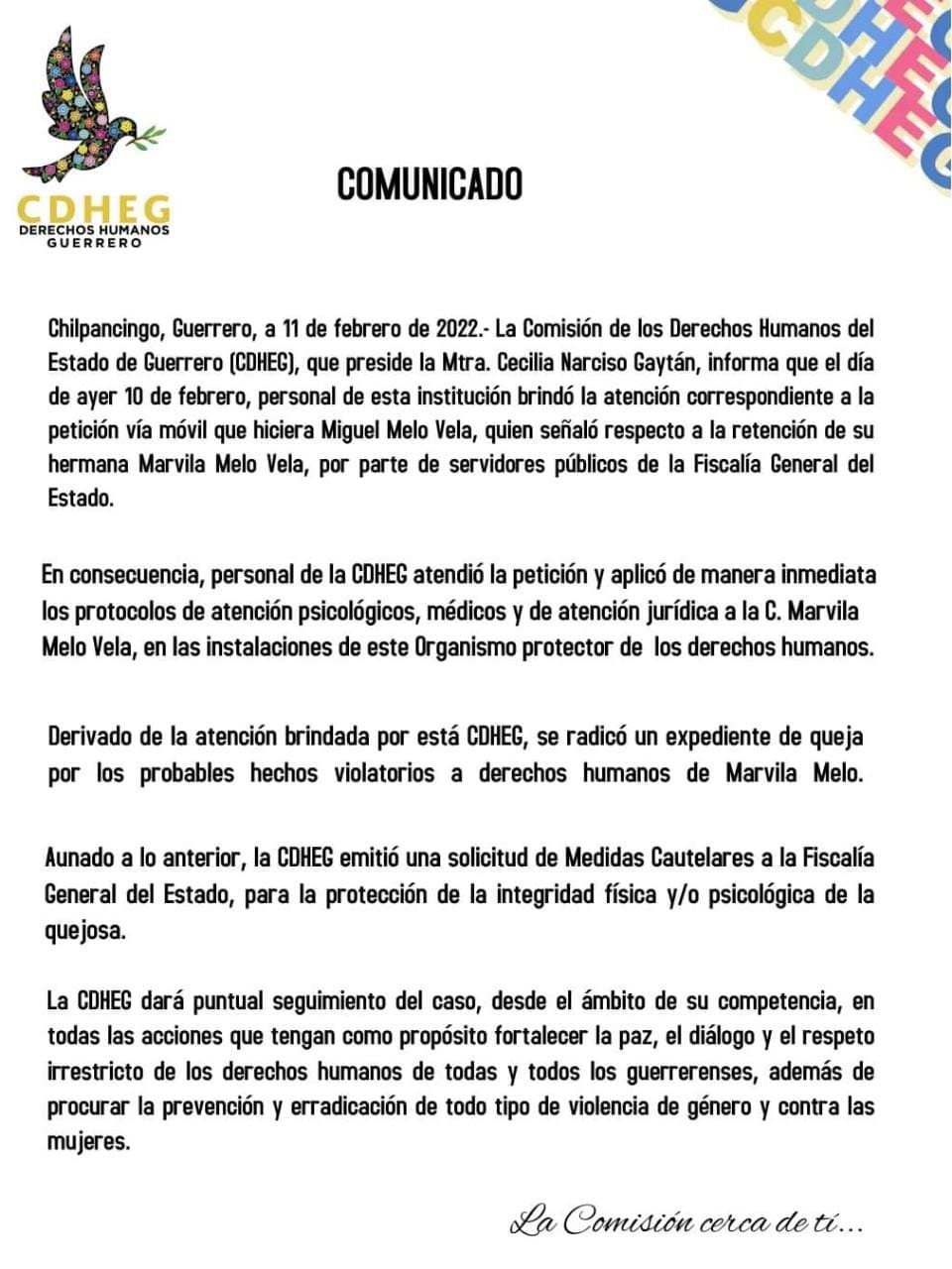 Derechos Humanos de Guerrero solicita medidas cautelares para ex funcionaria de la FGE