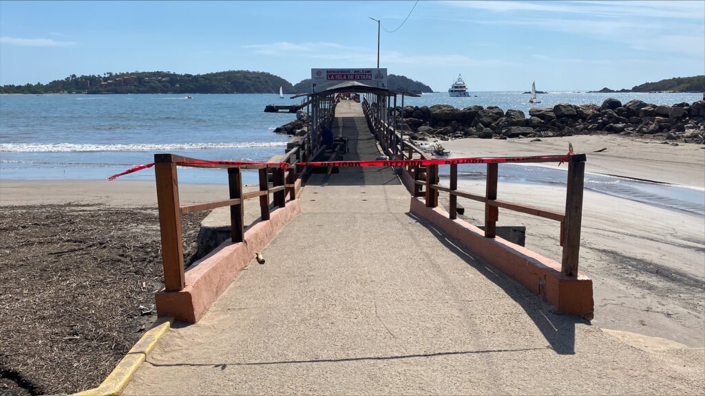 Cierran muelle de playa Linda por trabajos de reparación