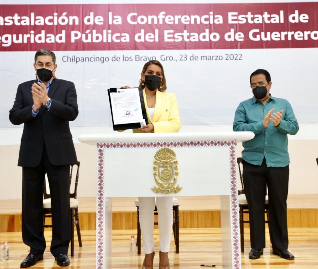 Instala gobernadora Evelyn Salgado la primer conferencia estatal de seguridad pública y la unidad de mediación policial del país en Guerrero