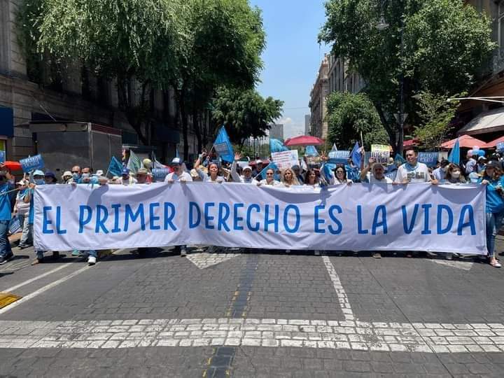 Protesta masiva en la CDMX contra la interrupción legal del embarazo