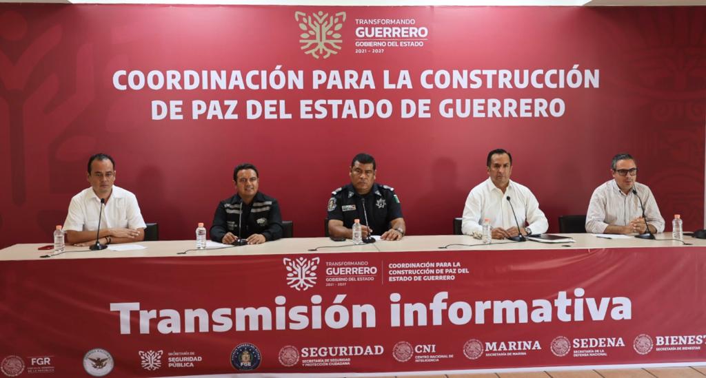 La coordinación de esfuerzos de la mesa de seguridad fortalece las acciones para atender y disminuir la incidencia delictiva en Guerrero