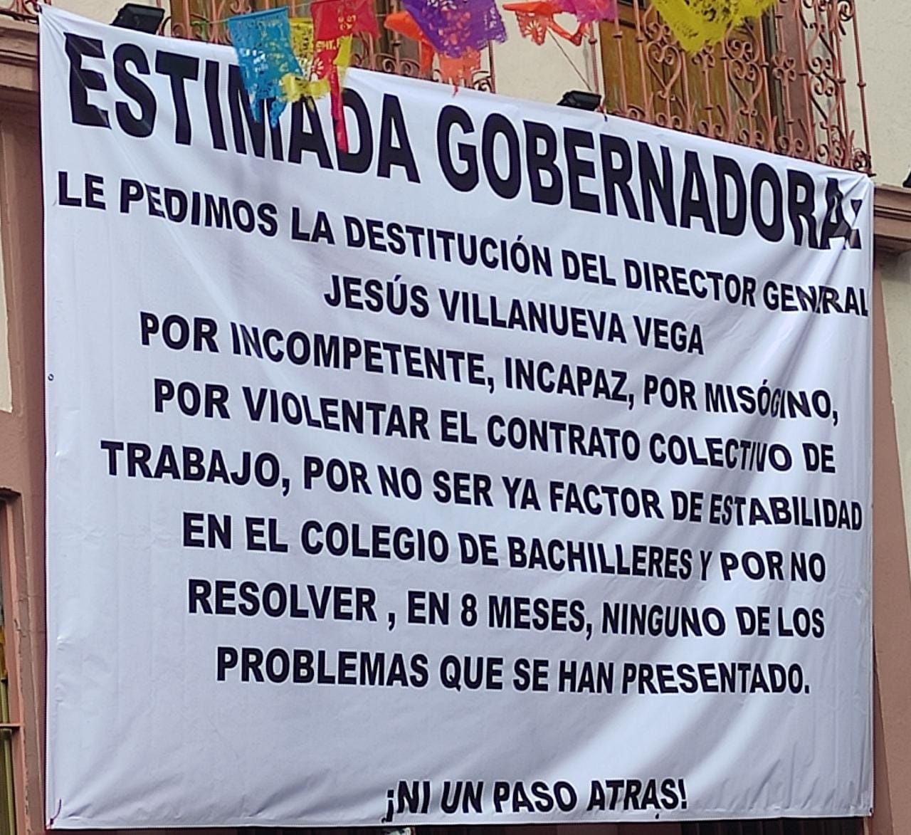 Si cesan a Jesús Villanueva, se acaba el paro laboral en el Cobach, dicen