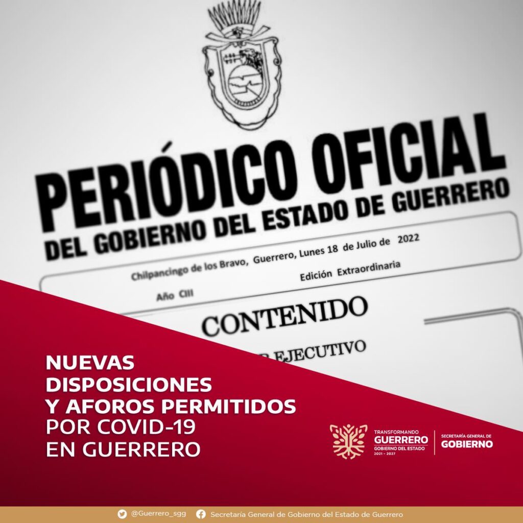 En Guerrero… Modifican aforos de ocupación por la escalada de casos COVID-19