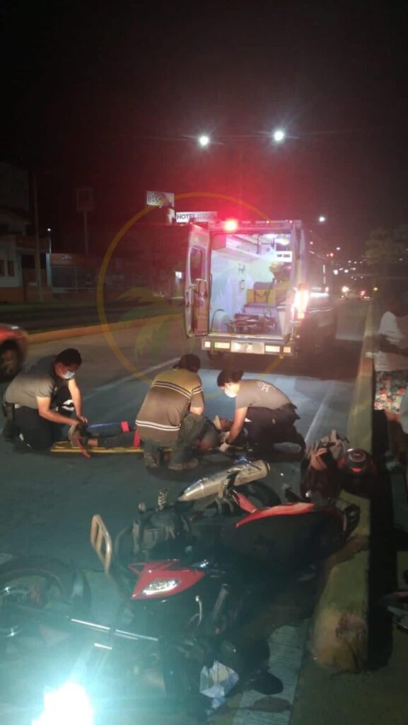 Motociclista lesionado en choque ocurrido en Paseo de Zihuatanejo
