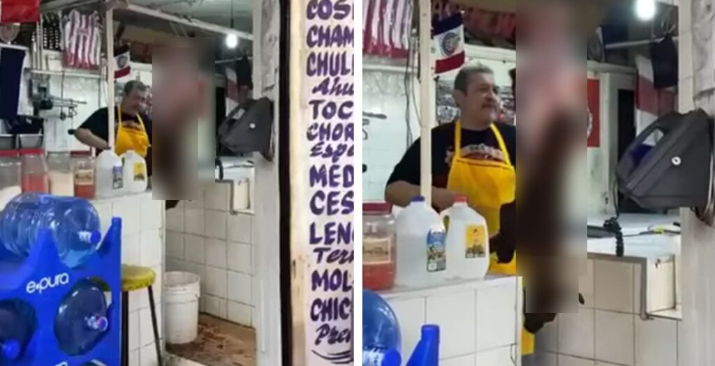 Carnicero es captado desollando a perro para vender su carne en un mercado
