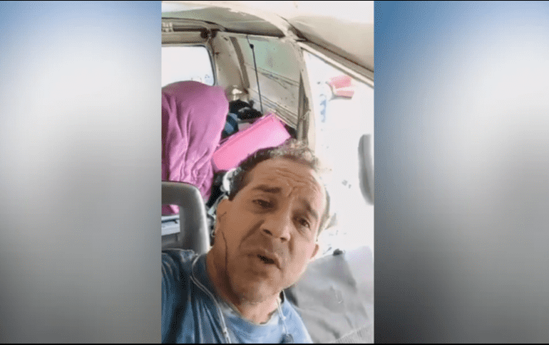 ¡Increíble! Hombre se graba tras ser embestido por tráiler en Puebla