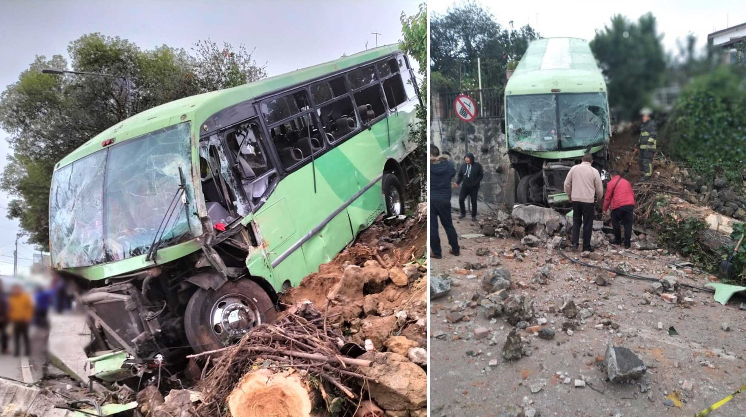 Choque de autobús en la México-Cuernavaca deja al menos 23 heridos