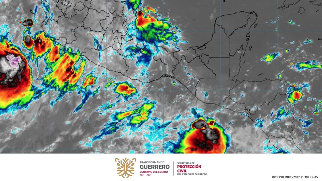 SPCGRO informa que continuarán registrándose lluvias de aisladas a intensas en Guerrero