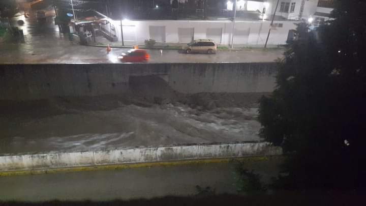 Intensa lluvia deja caída de árboles e inundaciones en Chilpancingo