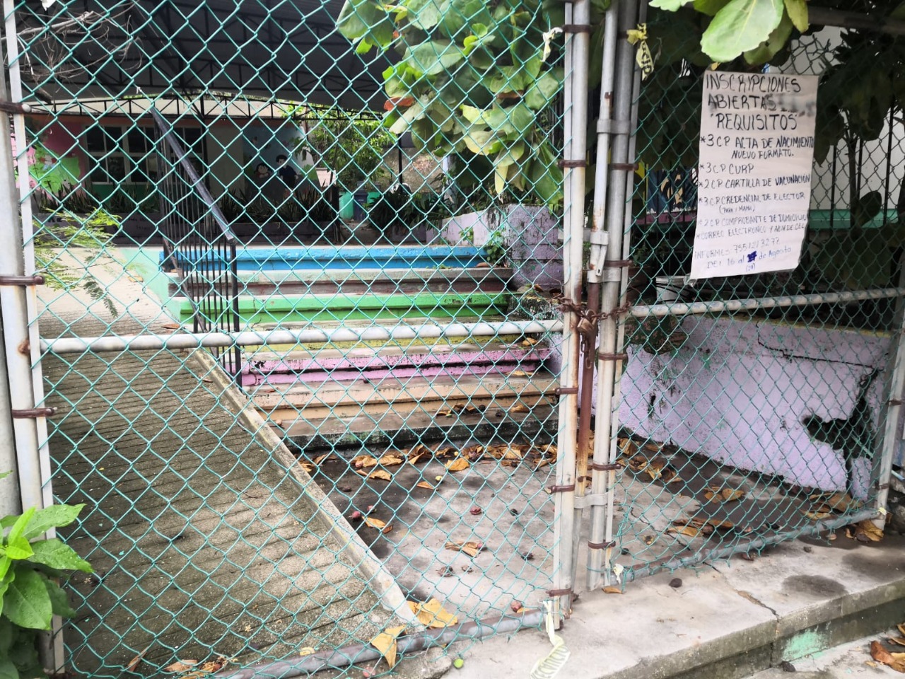 Necesario, muro de contención en jardín de niños en Agua de Correa