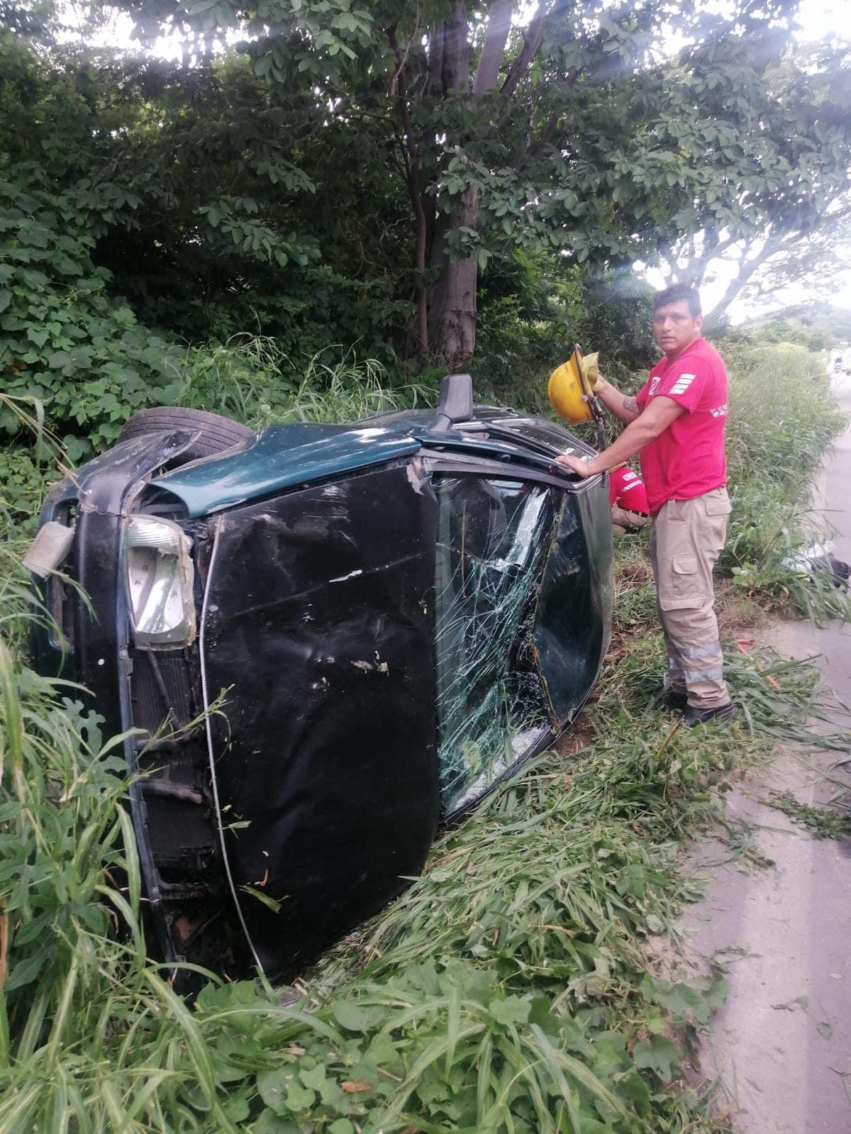 Un herido por volcadura en San Jeronimito