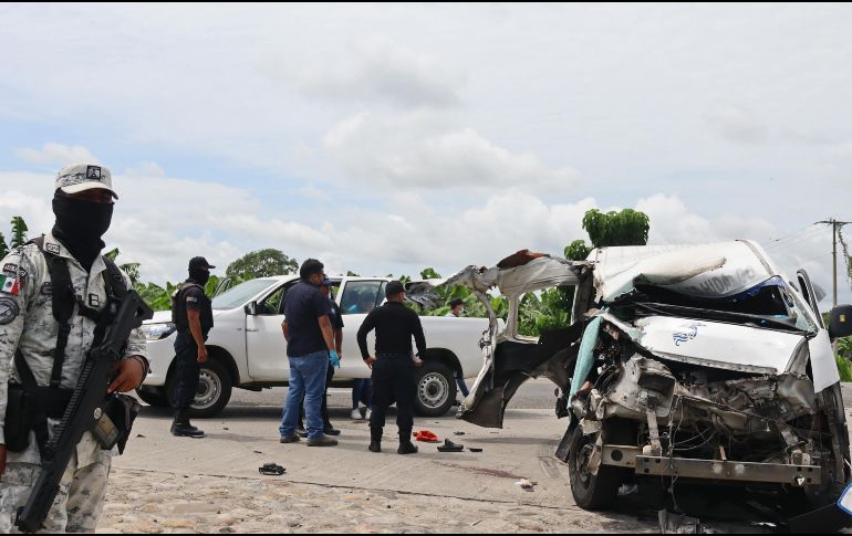 Accidente vehicular en Chiapas deja tres migrantes muertos y siete lesionados