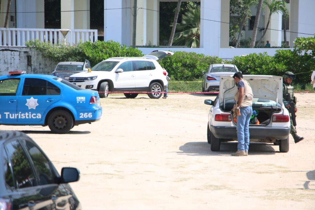 Gran balacera en el estacionamiento del Hotel Calinda Beach, en Acapulco