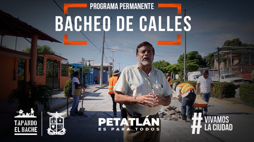 Tránsito de Petatlán pide a la población respetar trabajos de bacheo