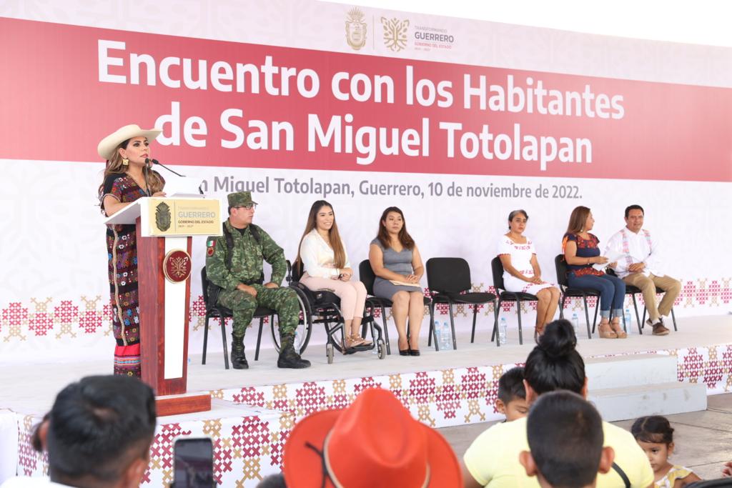 Cumple Evelyn Salgado y regresa a San Miguel Totolapan con todos los programas de atención social y bienestar