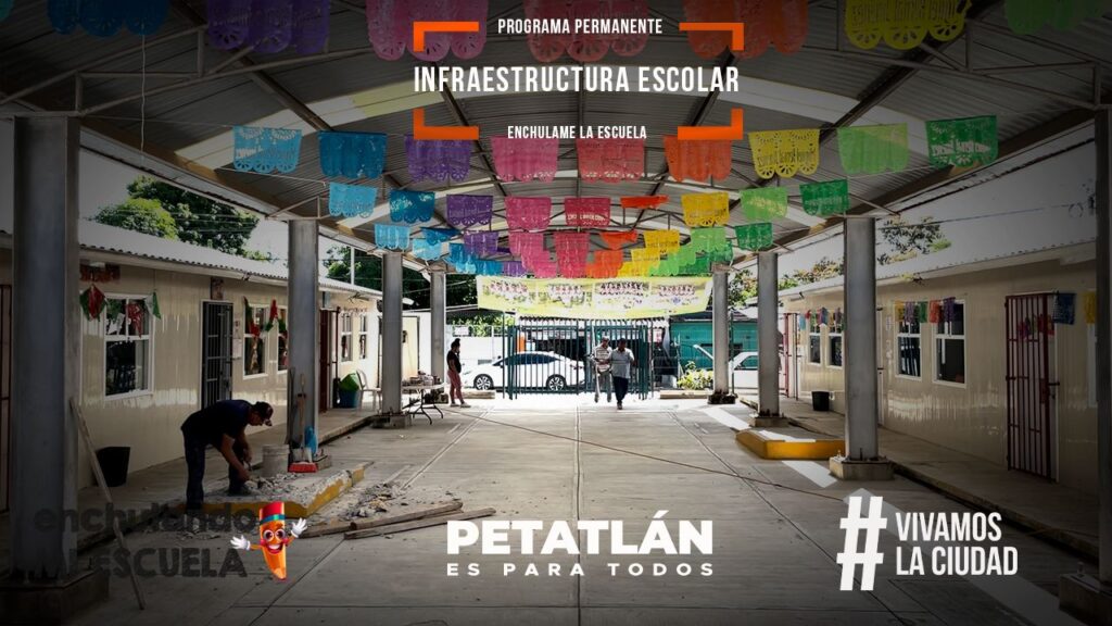 Gobierno municipal de Petatlán rehabilita jardín de niños Miguel Bernal