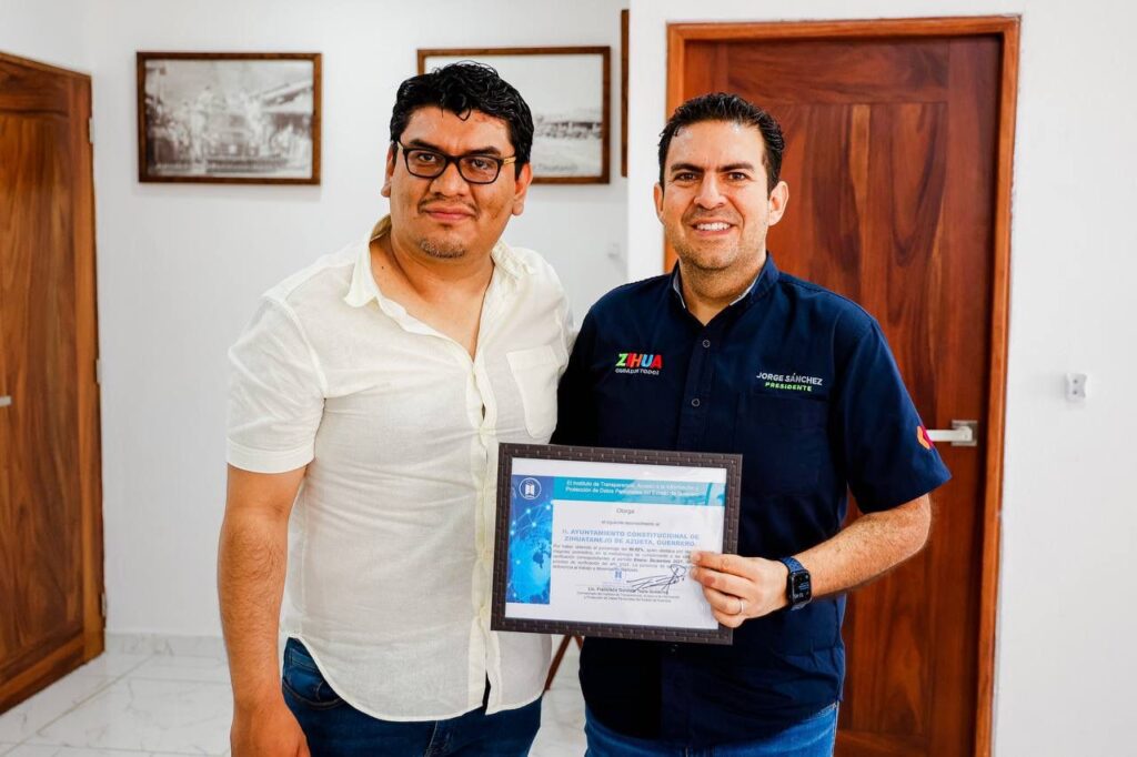 Ayuntamiento de Zihuatanejo es reconocido por el ITAIGro por alta puntuación en transparencia