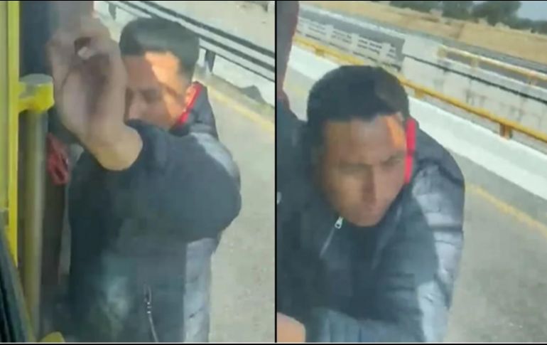 Intenta hombre asaltar tráiler y termina colgado de puerta de conductor  sobre la autopista Puebla-Veracruz