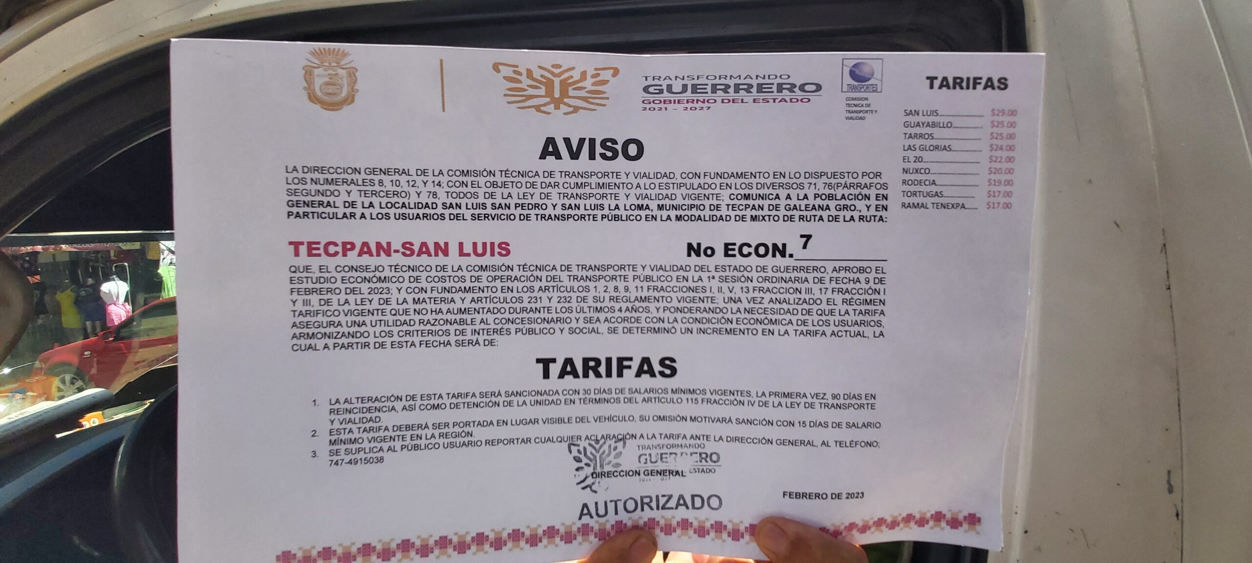 Entra en vigor  aumento al pasaje en Costa Grande