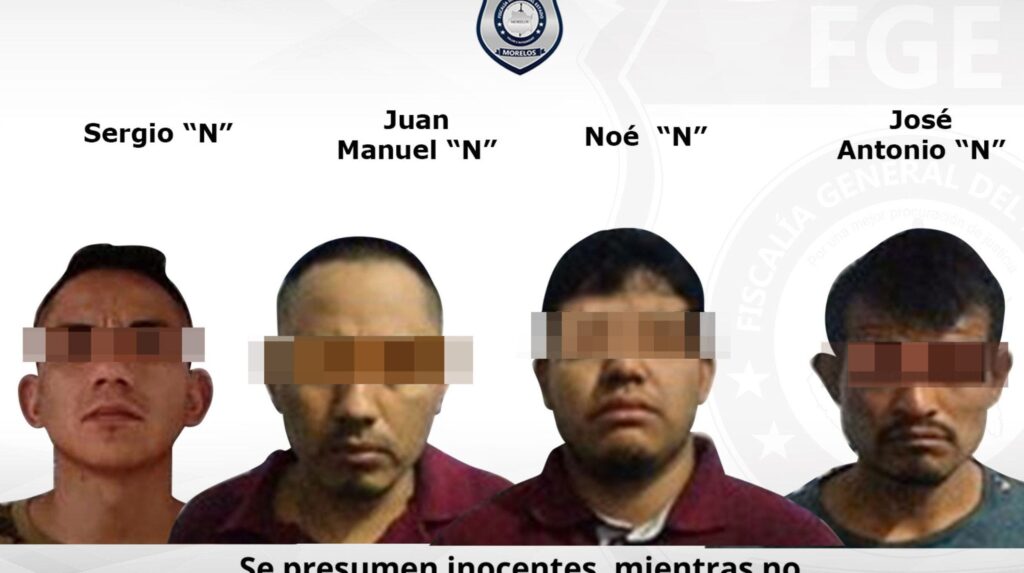 Detienen a 4 sujetos acusados de asesinar a un vendedor de pollo en Cuernavaca