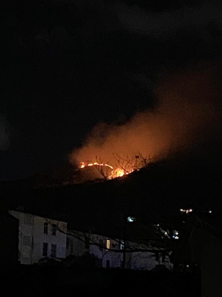 Gran incendio forestal en el Parque Nacional El Veladero, en Acapulco