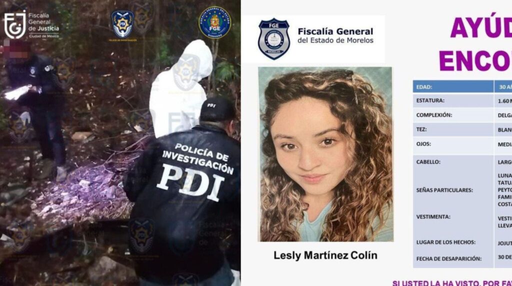 Señas y tatuajes confirmarían que cuerpo hallado en Guerrero es de joven Lesly, dice Fiscalía Morelos