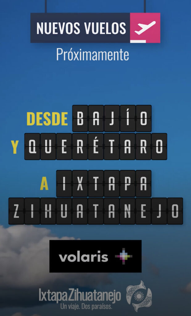 Querétaro y El Bajío volarán a Ixtapa-Zihuatanejo en julio