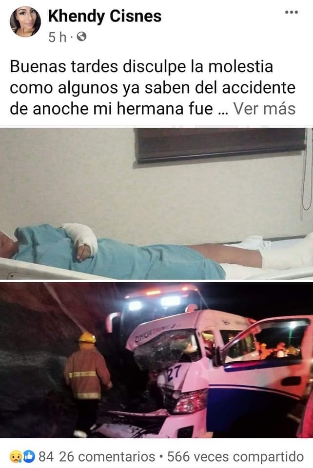 Solicitan apoyo económico para gastos médicos de una pasajera lesionada en el choque del mirador de Ixtapa