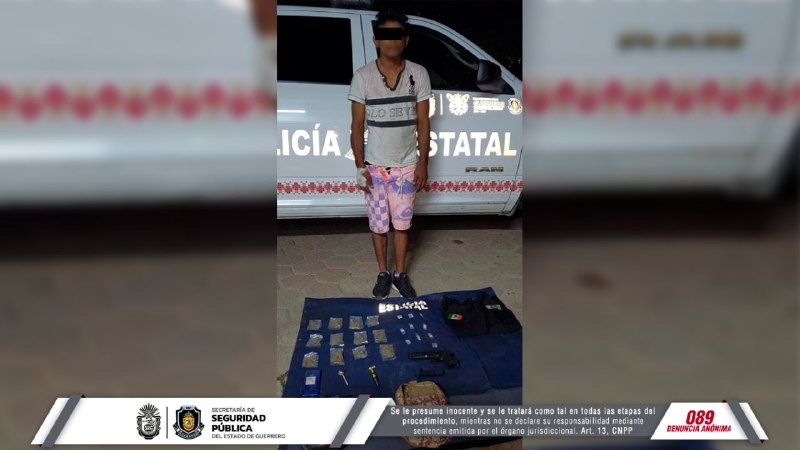 Detiene la policía estatal a una persona en el municipio de acapulco