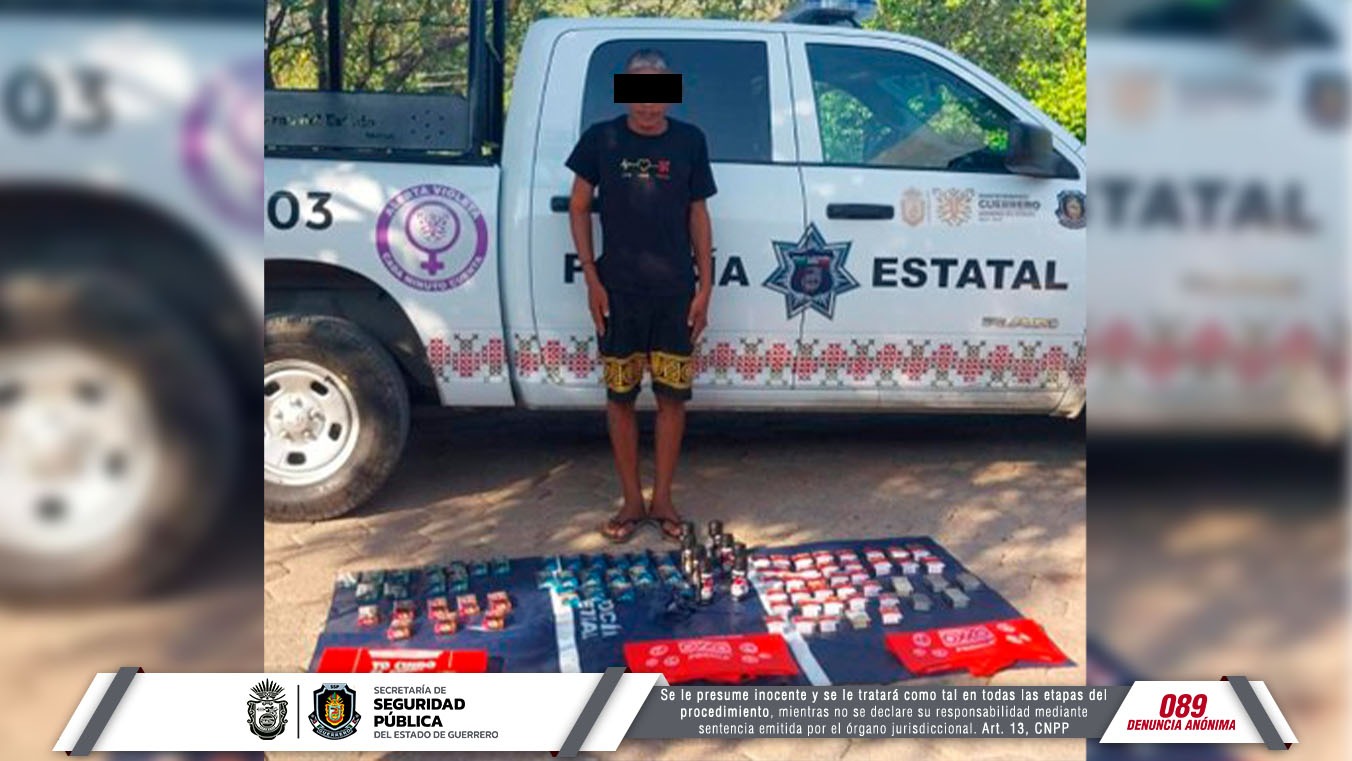 Detiene la policía estatal a una persona en el municipio de Acapulco