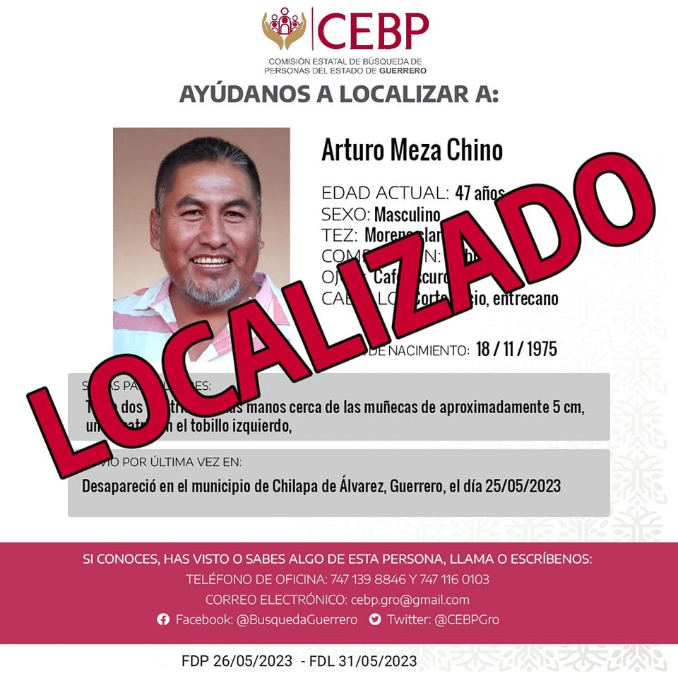 Localizan a trabajador del Ayuntamiento de Chilapa que estaba desaparecido