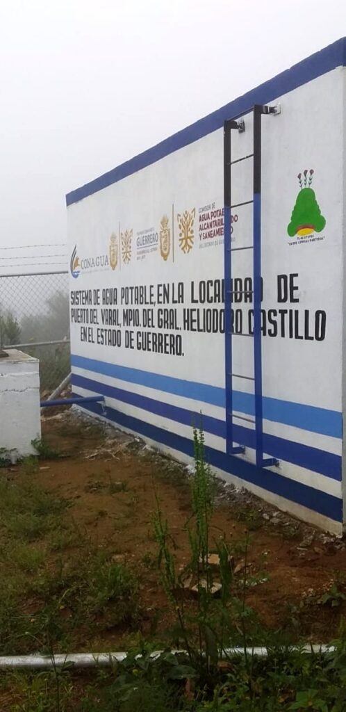Construyó Capaseg el sistema de agua de puerto del varal en Heliodoro Castillo