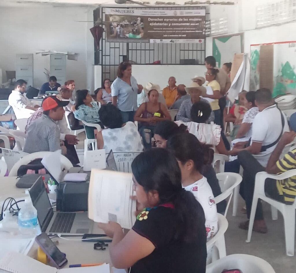 Por tercer día consecutivo, se impartió el taller comunitario, para reconocer los derechos agrarios de las mujeres en San Marcos