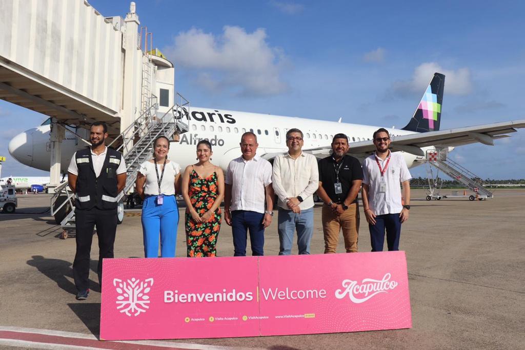 Llega nuevo vuelo de León al Aeropuerto Internacional de Acapulco
