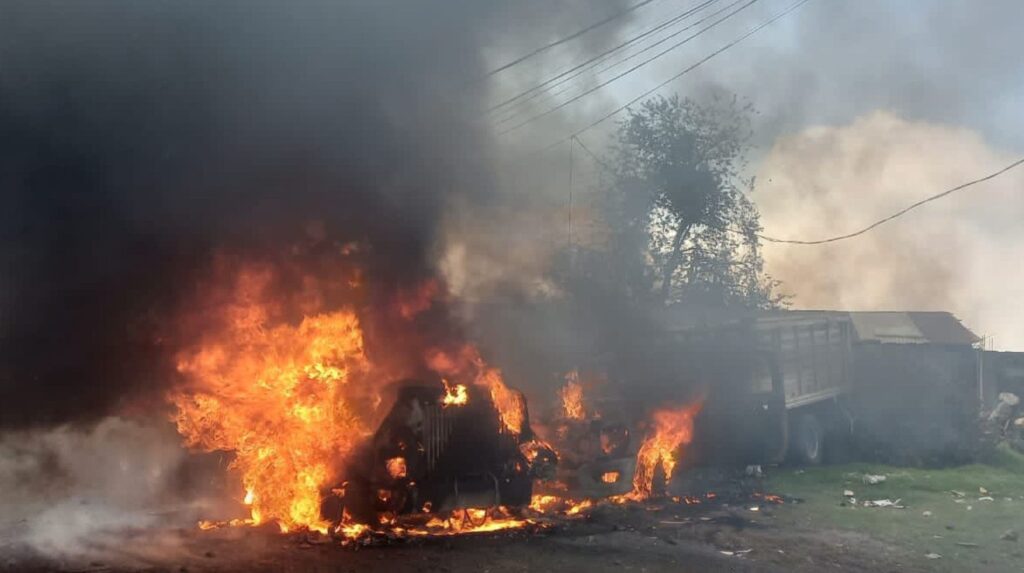 Queman talamontes 5 unidades en Morelos; detienen a presunto líder