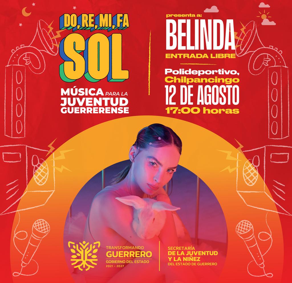 Belinda apertura conciertos “Do, re, mi, fa, sol” organizados por el gobierno de Guerrero