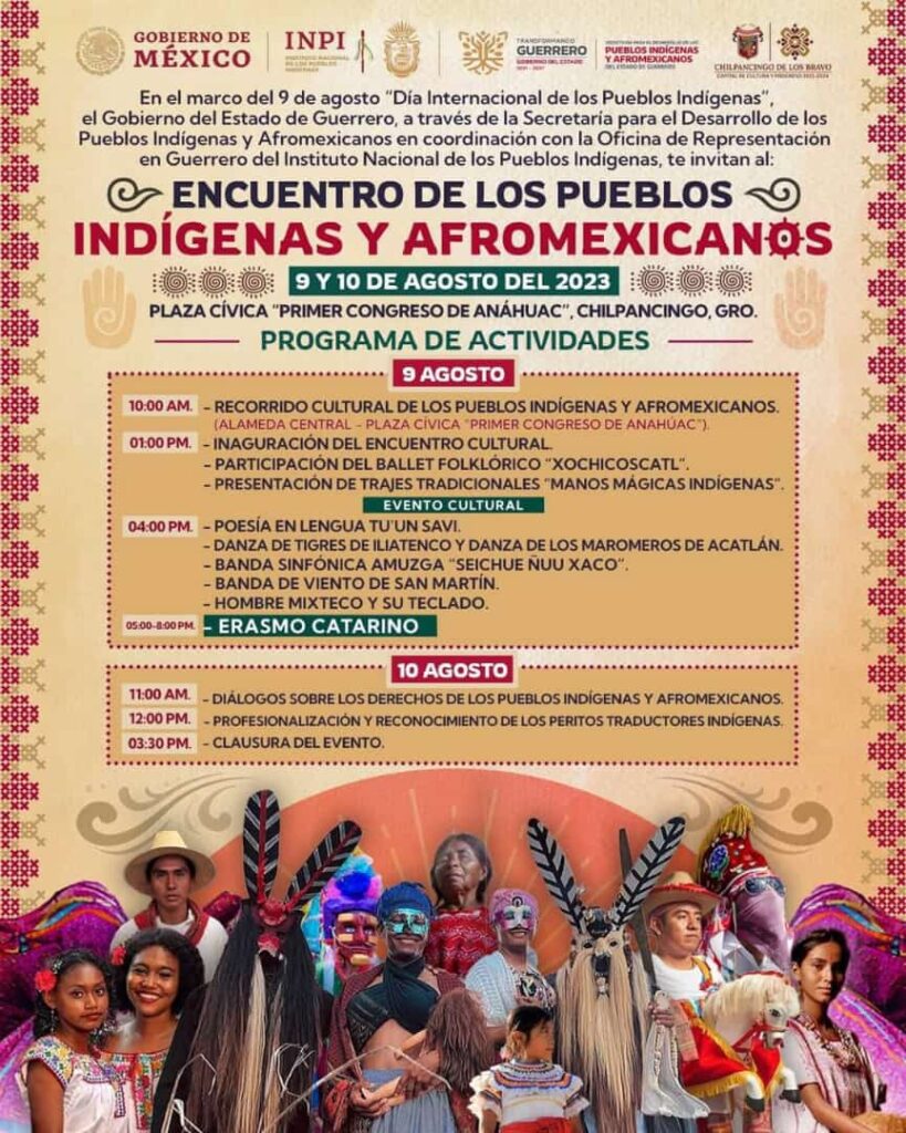 La SEDEPIA anunció el encuentro de los pueblos indígenas y afromexicanos el 09 y 10 de agosto en Chilpancingo