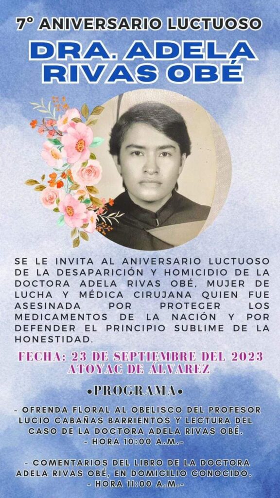 Anuncian homenaje a la doctora Adela Rivas