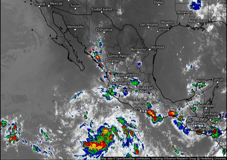 Se formó la depresión tropical once-e al sur – suroeste de Zihutanejo