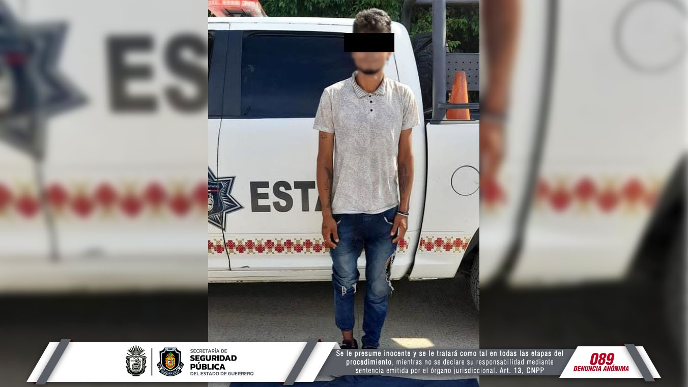 Detiene Policía Estatal y SEMAR a una persona en el municipio de Acapulco