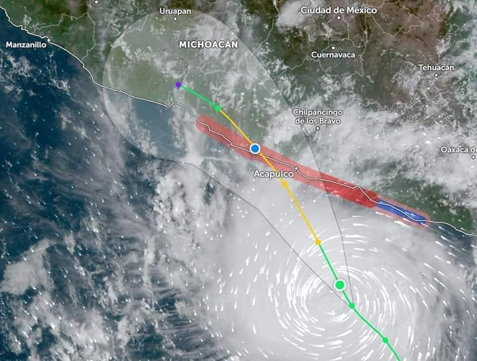 Alerta las autoridades y los habitantes de Tecpan ante el huracán Otis categoría 1