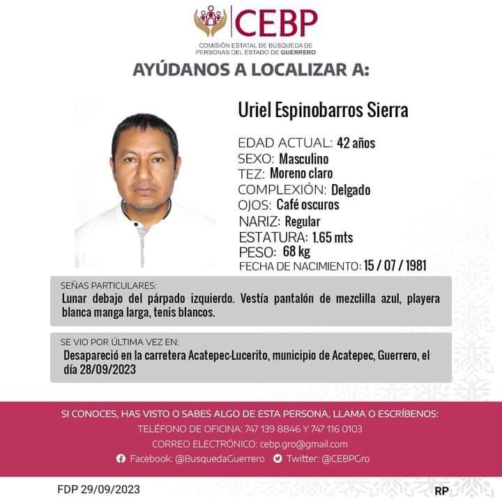 Dan como desaparecido a un mentor del Cobach de Acatepec
