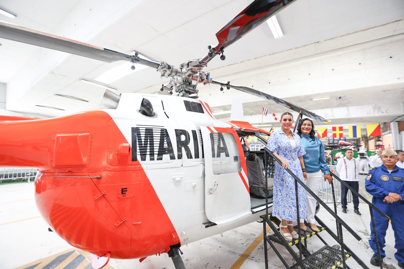 Reconoce Evelyn Salgado trabajo solidario y apoyo de la marina en acciones de atención a la población