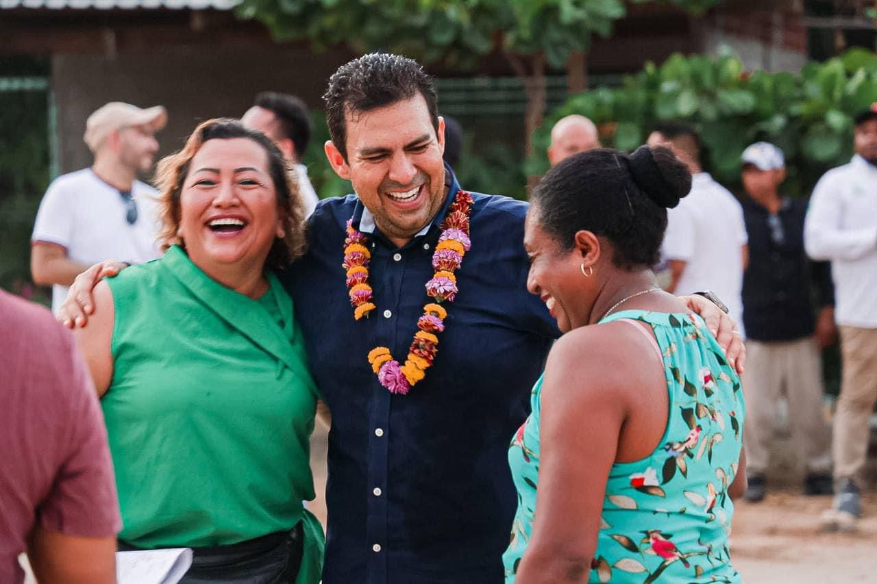 Presidente Jorge Sánchez inaugura primera etapa de construcción del espacio deportivo para la colonia Los Llanitos en la comunidad de Los Achotes