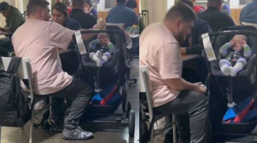 Golpea hombre a un bebé en aeropuerto de Monterrey