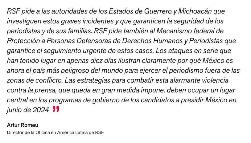 Condena nacional e internacional al ataque contra periodistas de Guerrero