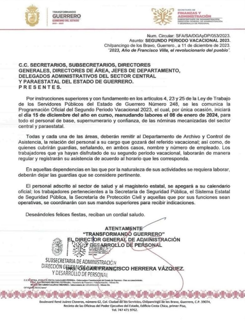 20 mil empleados del gobierno del estado, se van de vacaciones desde este viernes