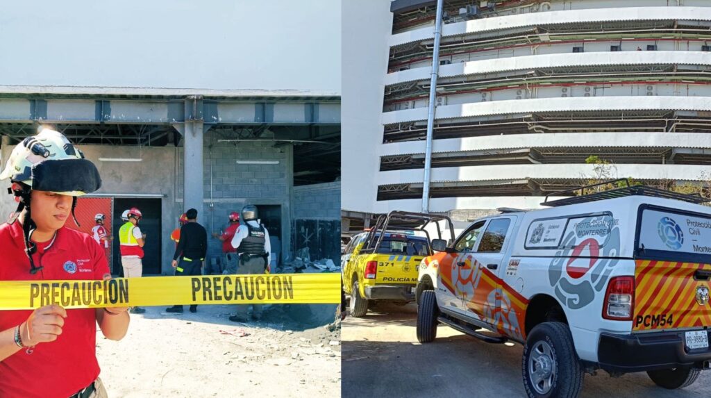 Mueren 5 personas tras caer elevador de carga en plaza comercial de Monterrey